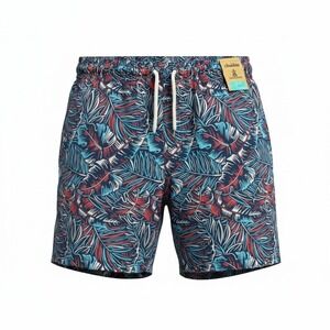 Chubbies The Bahamians Mens XXL Swim Trunks 7" Inseam 2-in-1 Liner Navy Red Blue